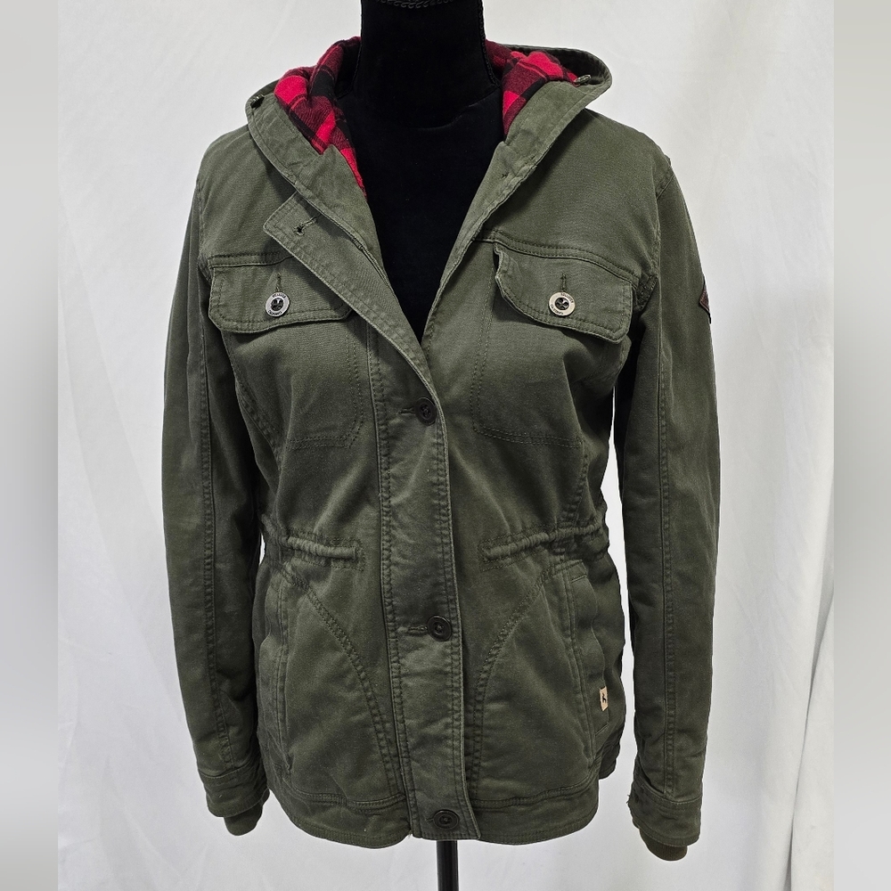 Hollister Heritage Collection women M‎ utility flannel lined jacket gorpcore